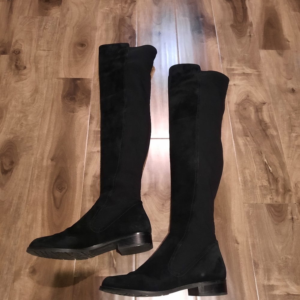 Stewart Weitzman /Langdon /Over The Knee Black Suede Boots
